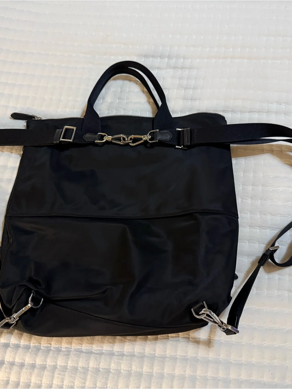 kate spade Black Nylon Convertible Backpack Tote Bag